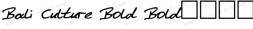Bali Culture Bold Bold字体转换